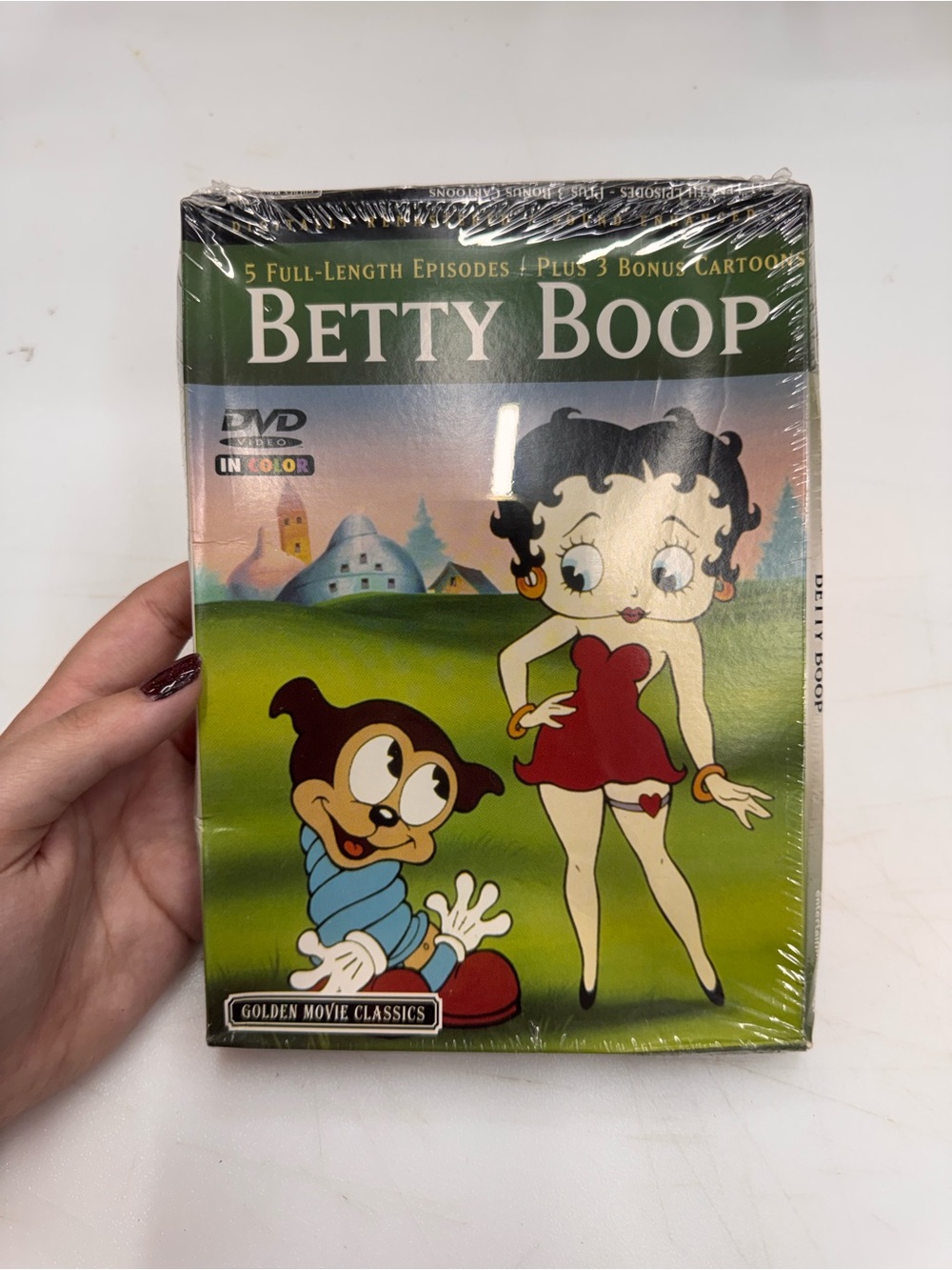 Betty Boop Golden Movie Classics 5 Full Length/3 Cartoons DVD NEW IN SHRINK-WRAP